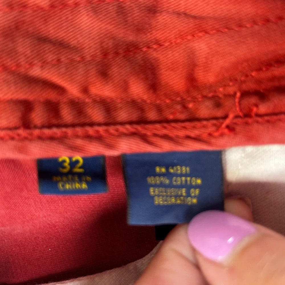Polo Ralph Lauren Mens Relaxed Fit Chino Shorts Red Size 32 NWT